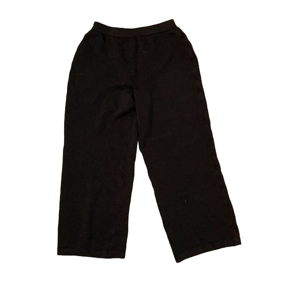St. John Collection Dark Brown Heavy Knit Cropped Pants Womens Size 2